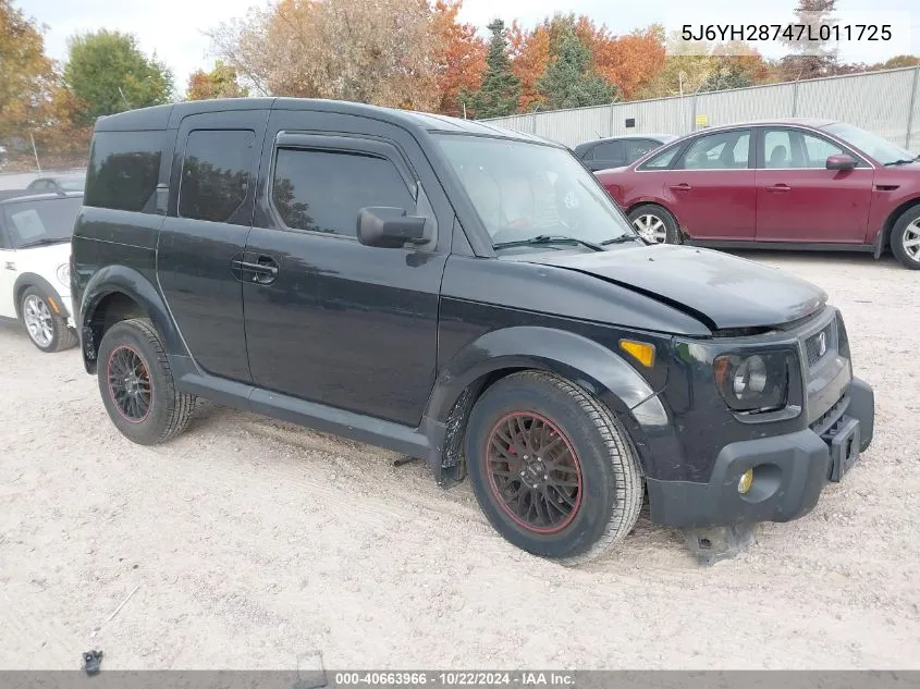 2007 Honda Element Ex VIN: 5J6YH28747L011725 Lot: 40663966