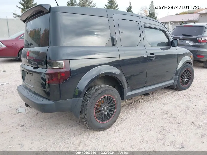 2007 Honda Element Ex VIN: 5J6YH28747L011725 Lot: 40663966