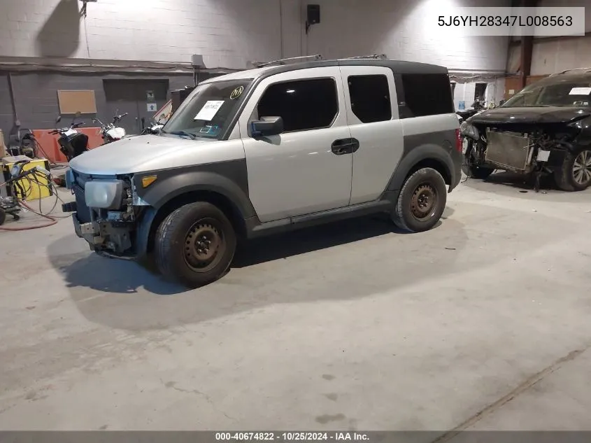 2007 Honda Element Lx VIN: 5J6YH28347L008563 Lot: 40674822