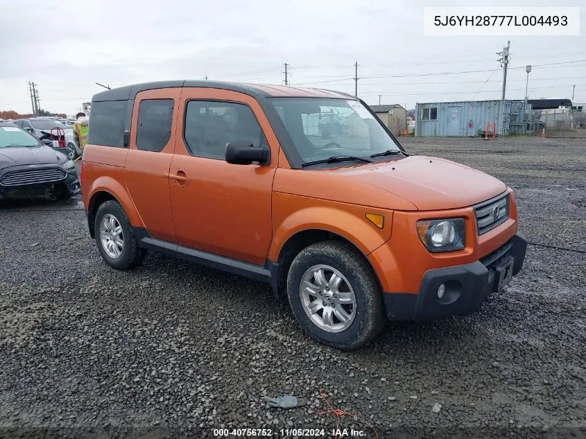 2007 Honda Element Ex VIN: 5J6YH28777L004493 Lot: 40756752