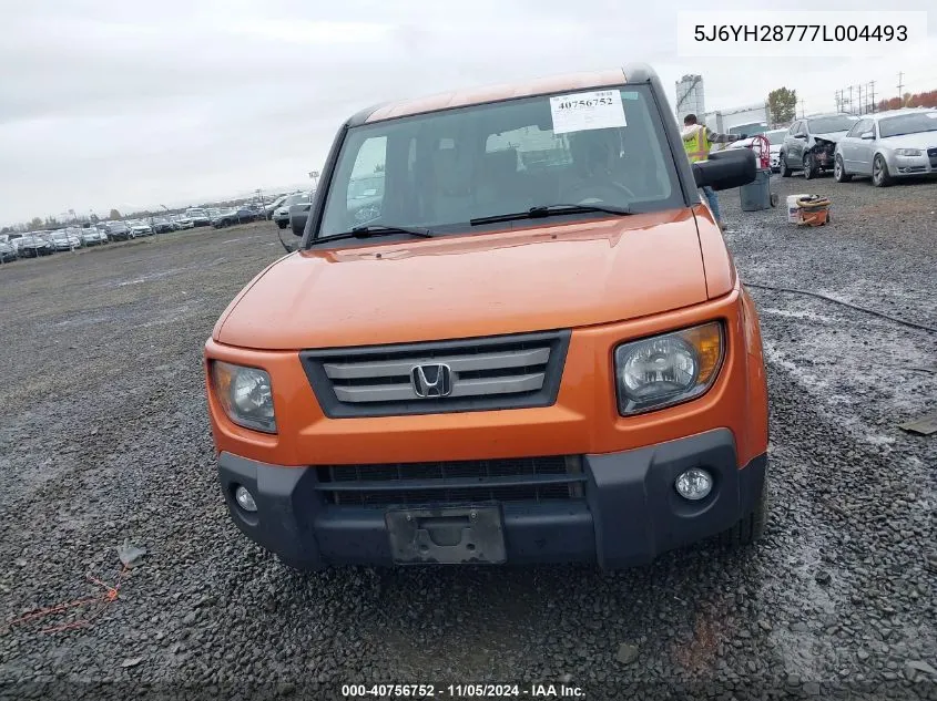 2007 Honda Element Ex VIN: 5J6YH28777L004493 Lot: 40756752