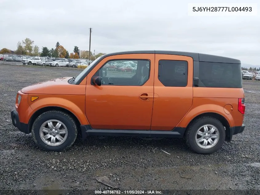 2007 Honda Element Ex VIN: 5J6YH28777L004493 Lot: 40756752