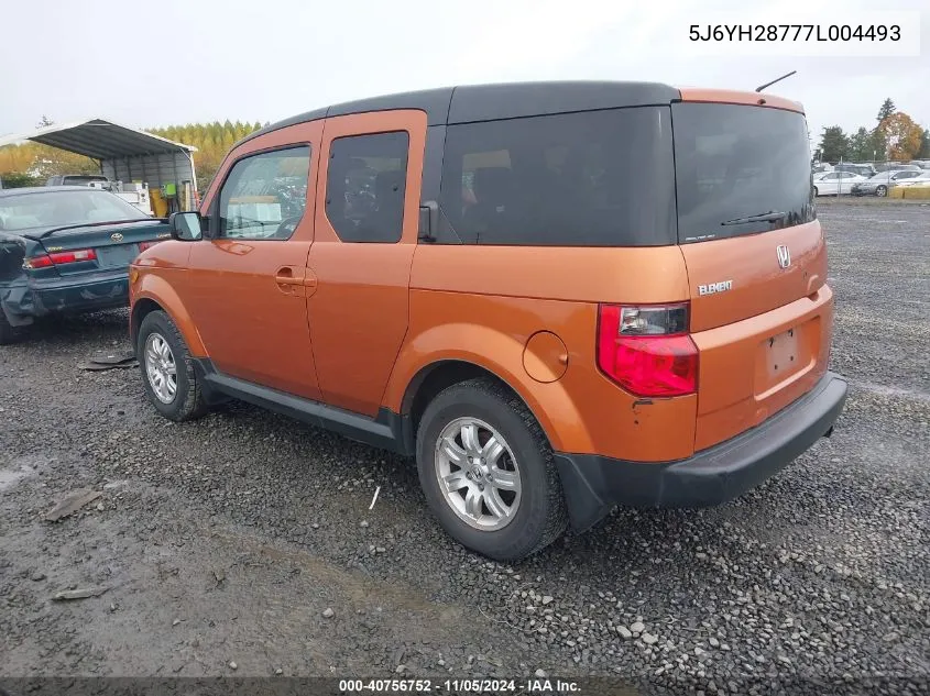 2007 Honda Element Ex VIN: 5J6YH28777L004493 Lot: 40756752