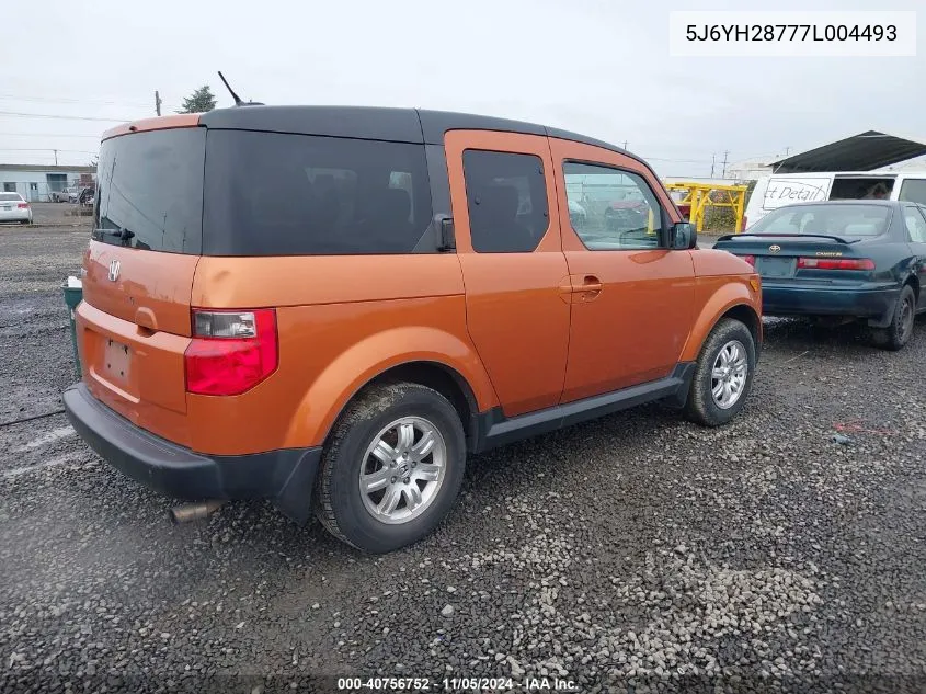 2007 Honda Element Ex VIN: 5J6YH28777L004493 Lot: 40756752