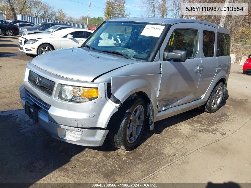 2007 Honda Element Sc VIN: 5J6YH18987L013554 Lot: 40788566