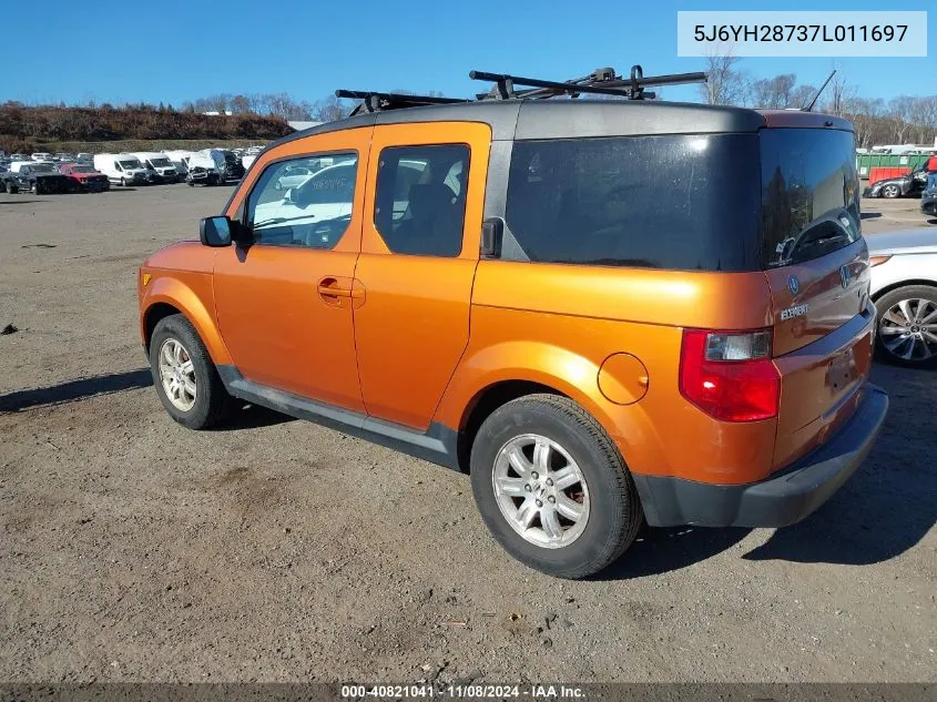 2007 Honda Element Ex VIN: 5J6YH28737L011697 Lot: 40821041