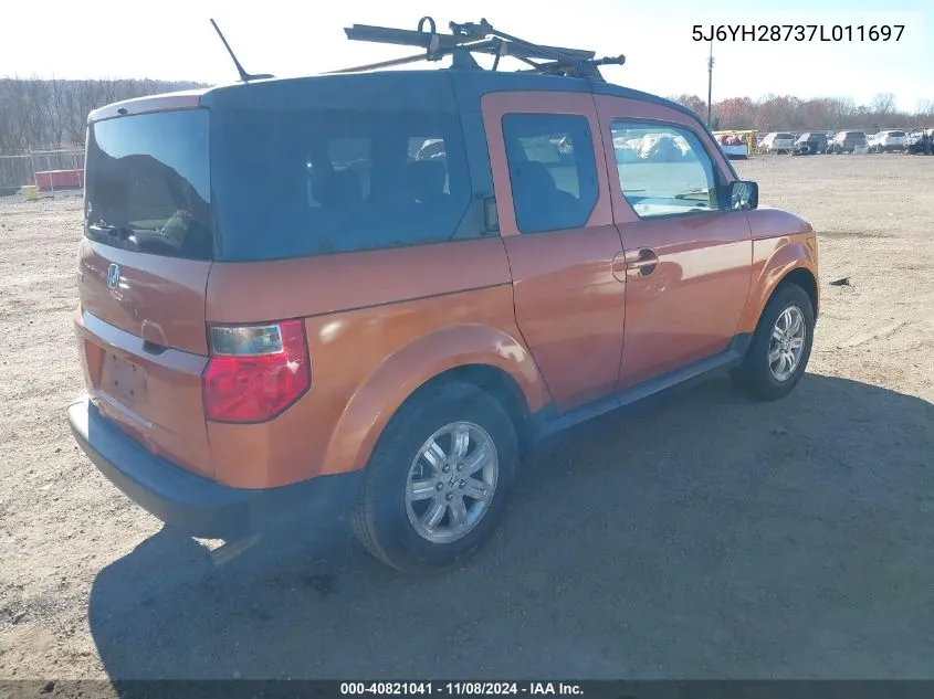 2007 Honda Element Ex VIN: 5J6YH28737L011697 Lot: 40821041