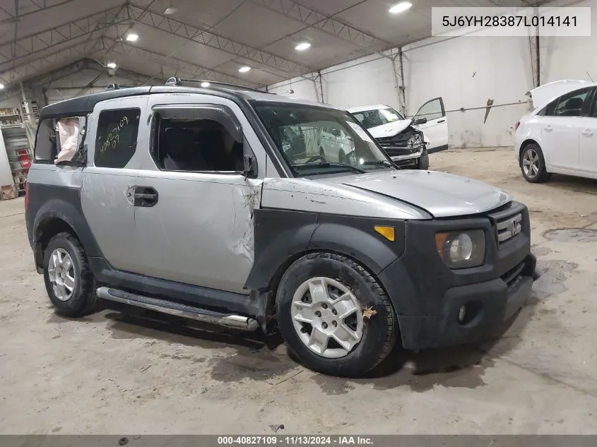 2007 Honda Element Lx VIN: 5J6YH28387L014141 Lot: 40827109