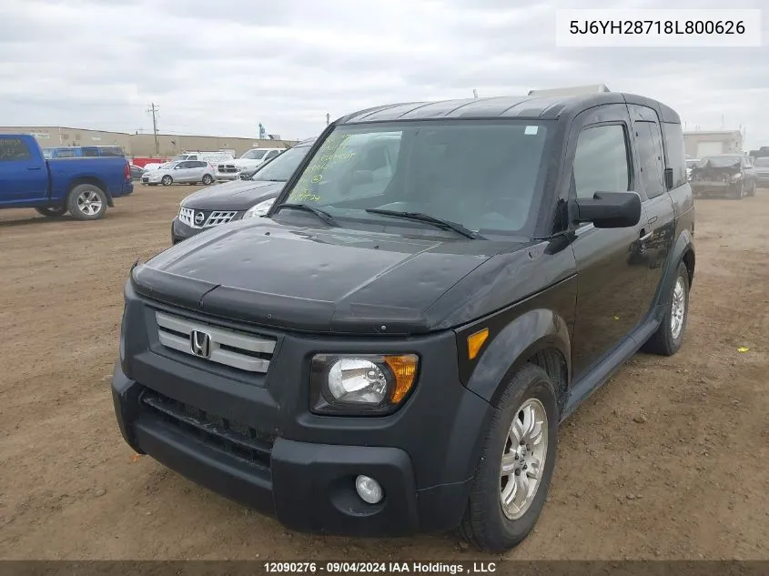 2008 Honda Element VIN: 5J6YH28718L800626 Lot: 12090276