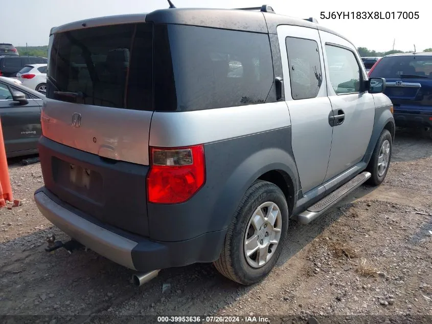 5J6YH183X8L017005 2008 Honda Element Lx