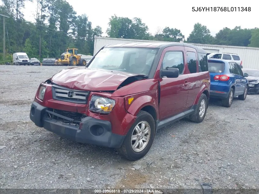 2008 Honda Element Ex VIN: 5J6YH18768L011348 Lot: 39968818