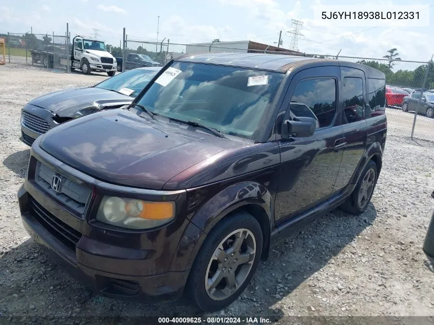 5J6YH18938L012331 2008 Honda Element Sc