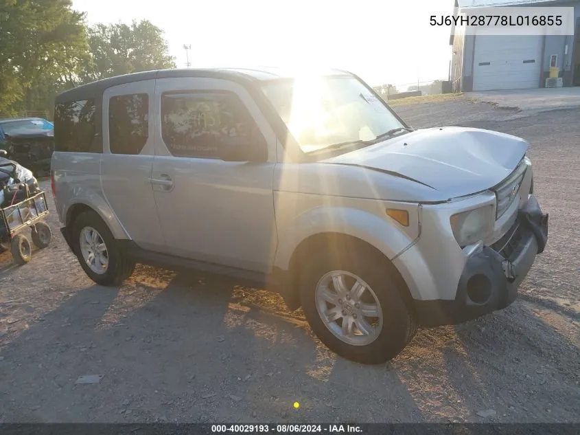 5J6YH28778L016855 2008 Honda Element Ex