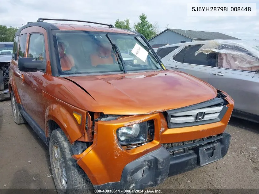 2008 Honda Element Ex VIN: 5J6YH28798L008448 Lot: 40035611