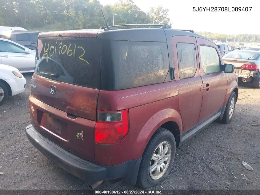 5J6YH28708L009407 2008 Honda Element Ex