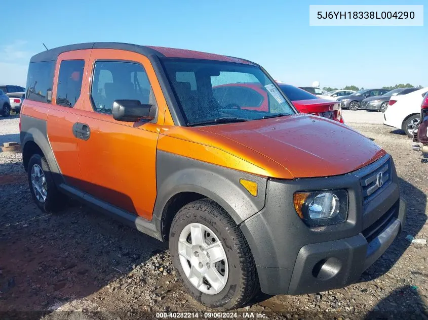 2008 Honda Element Lx VIN: 5J6YH18338L004290 Lot: 40282214