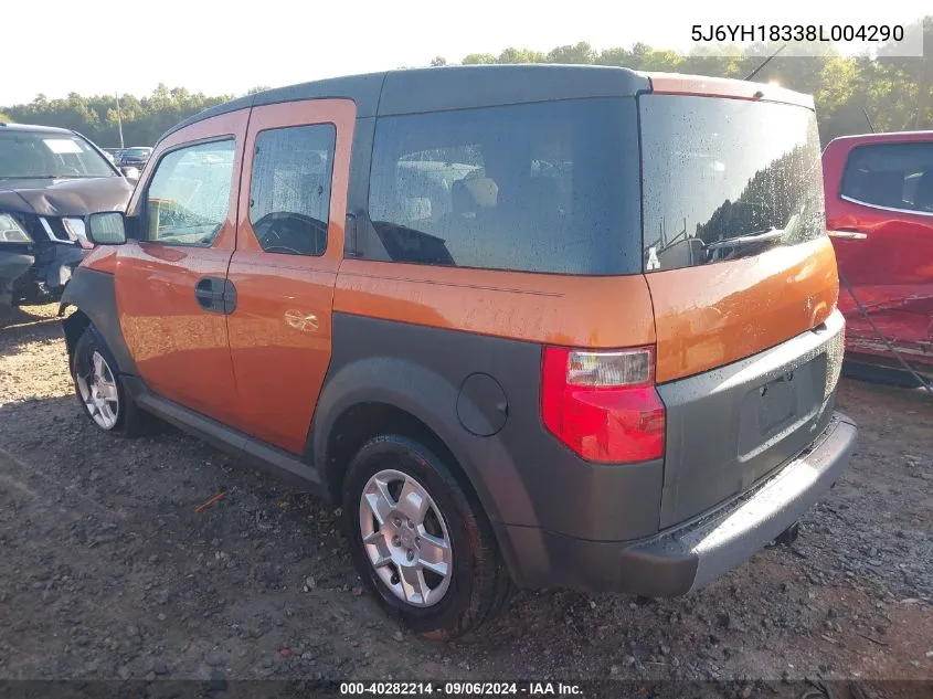 5J6YH18338L004290 2008 Honda Element Lx