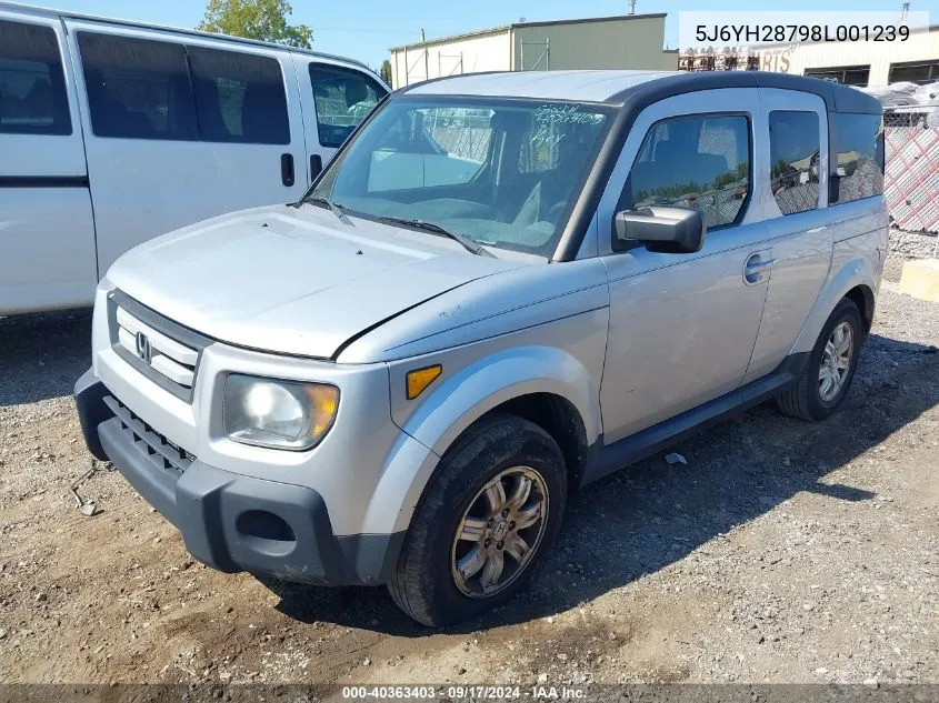 2008 Honda Element Ex VIN: 5J6YH28798L001239 Lot: 40363403