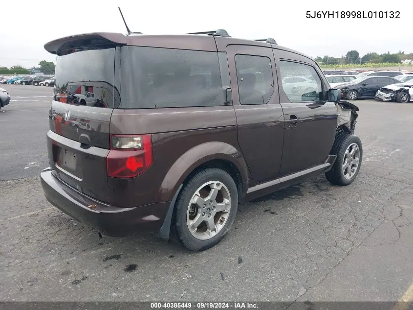 2008 Honda Element Sc VIN: 5J6YH18998L010132 Lot: 40385449