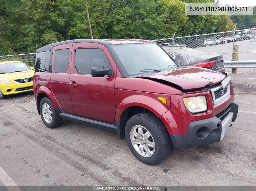 2008 Honda Element Ex VIN: 5J6YH18798L006421 Lot: 40403305