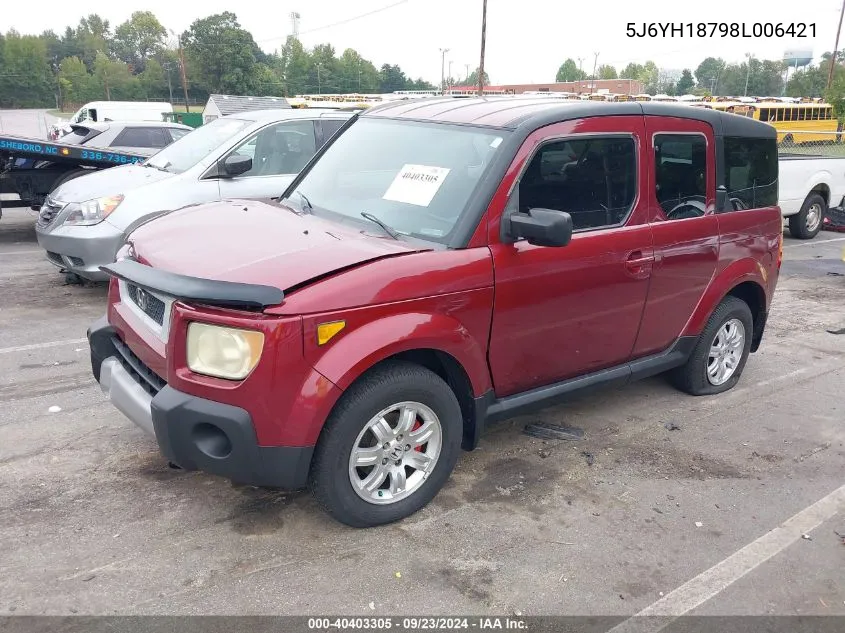 2008 Honda Element Ex VIN: 5J6YH18798L006421 Lot: 40403305