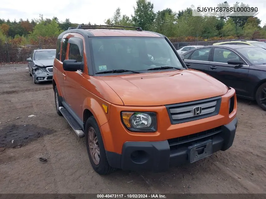 2008 Honda Element Ex VIN: 5J6YH28788L000390 Lot: 40473117