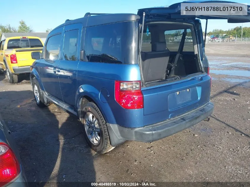 2008 Honda Element Ex VIN: 5J6YH18788L017510 Lot: 40498519