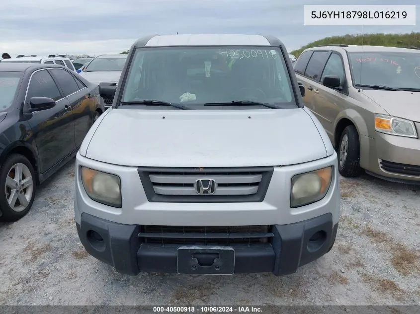 2008 Honda Element Ex VIN: 5J6YH18798L016219 Lot: 40500918