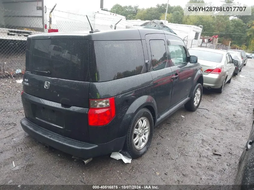 2008 Honda Element Ex VIN: 5J6YH28788L017707 Lot: 40516875