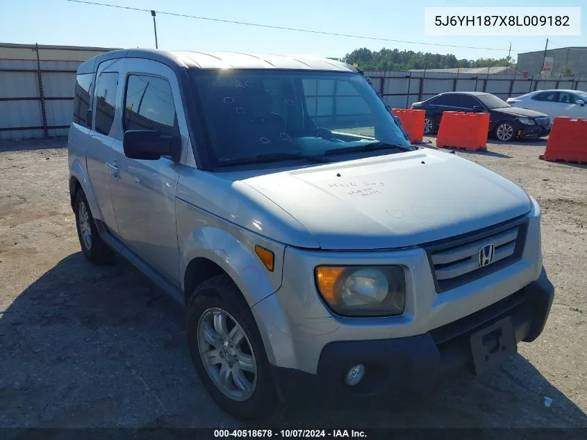 2008 Honda Element Ex VIN: 5J6YH187X8L009182 Lot: 40518678