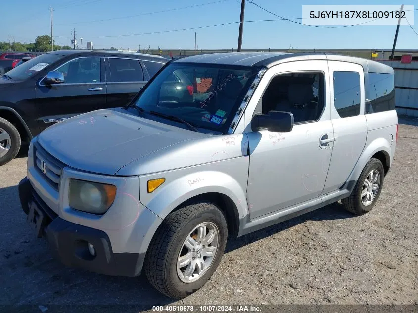 2008 Honda Element Ex VIN: 5J6YH187X8L009182 Lot: 40518678