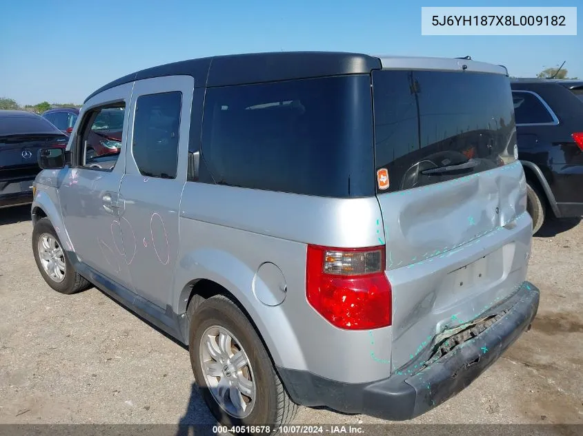 2008 Honda Element Ex VIN: 5J6YH187X8L009182 Lot: 40518678