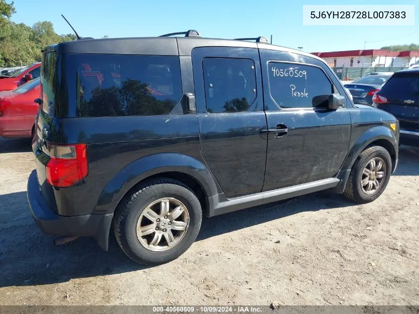 2008 Honda Element Ex VIN: 5J6YH28728L007383 Lot: 40560509