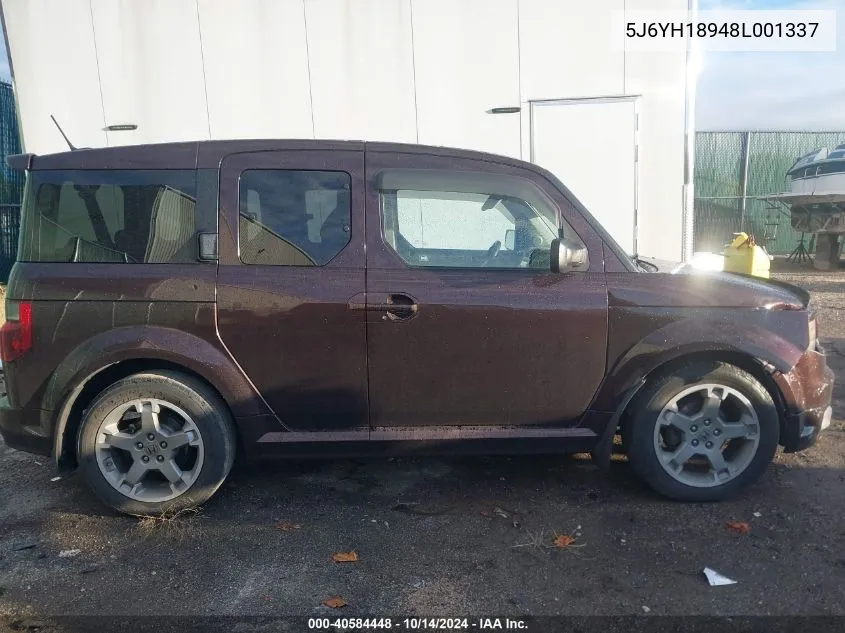 2008 Honda Element Sc VIN: 5J6YH18948L001337 Lot: 40584448