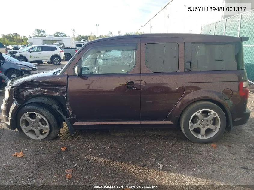 2008 Honda Element Sc VIN: 5J6YH18948L001337 Lot: 40584448