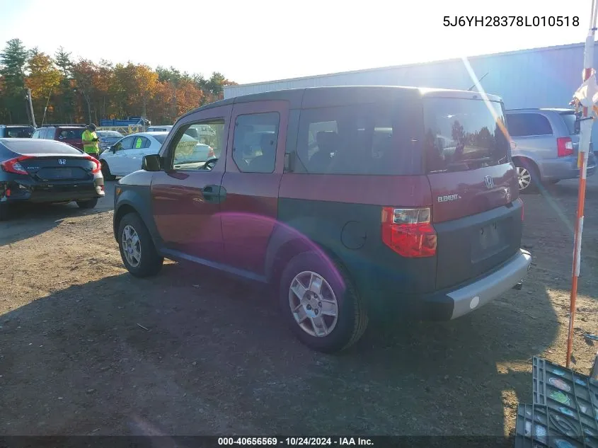 5J6YH28378L010518 2008 Honda Element Lx