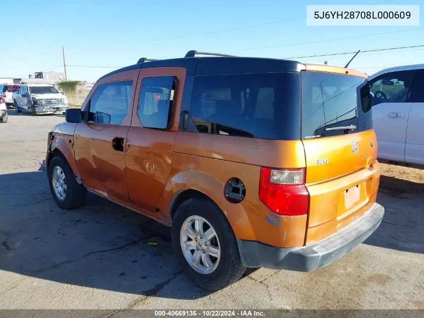 2008 Honda Element Ex VIN: 5J6YH28708L000609 Lot: 40669136