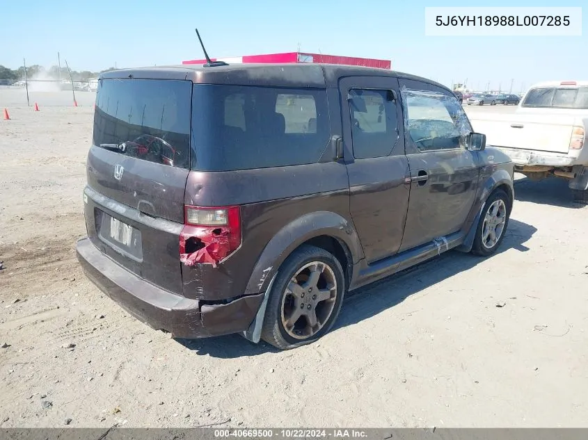 2008 Honda Element Sc VIN: 5J6YH18988L007285 Lot: 40669500