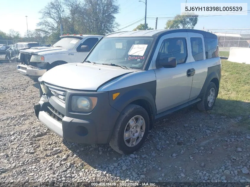 2008 Honda Element Lx VIN: 5J6YH18398L005539 Lot: 40675415