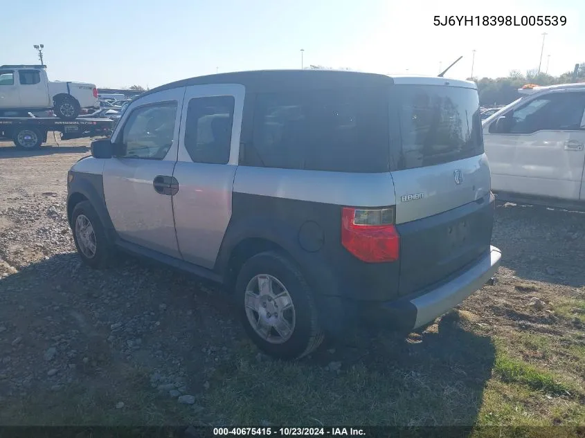 2008 Honda Element Lx VIN: 5J6YH18398L005539 Lot: 40675415