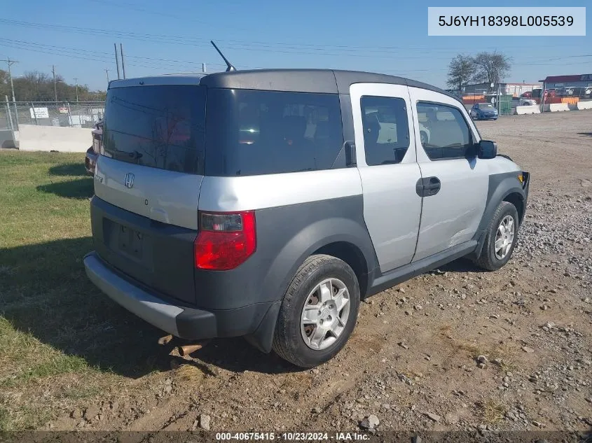 2008 Honda Element Lx VIN: 5J6YH18398L005539 Lot: 40675415