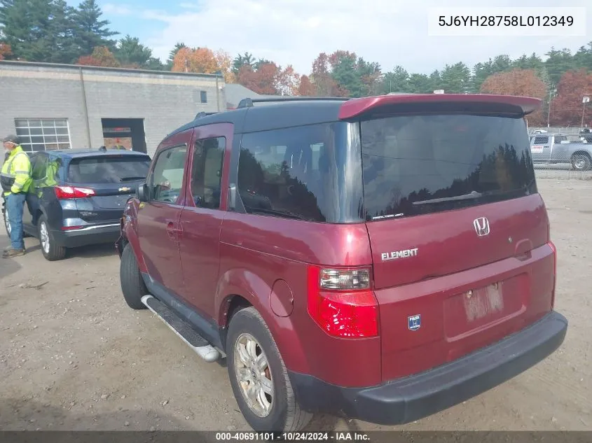 5J6YH28758L012349 2008 Honda Element Ex