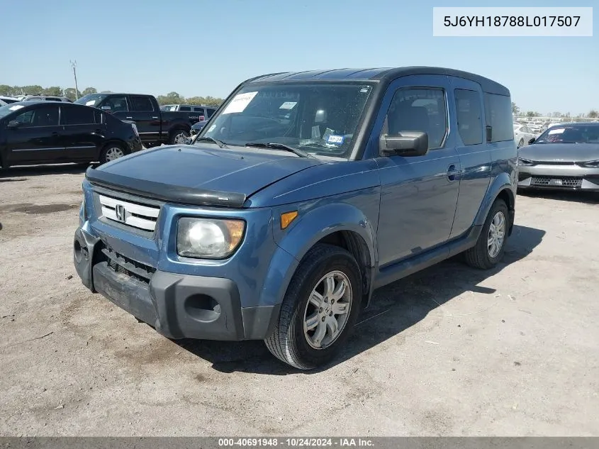 2008 Honda Element Ex VIN: 5J6YH18788L017507 Lot: 40691948