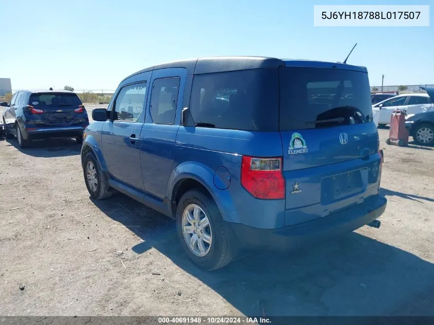 2008 Honda Element Ex VIN: 5J6YH18788L017507 Lot: 40691948