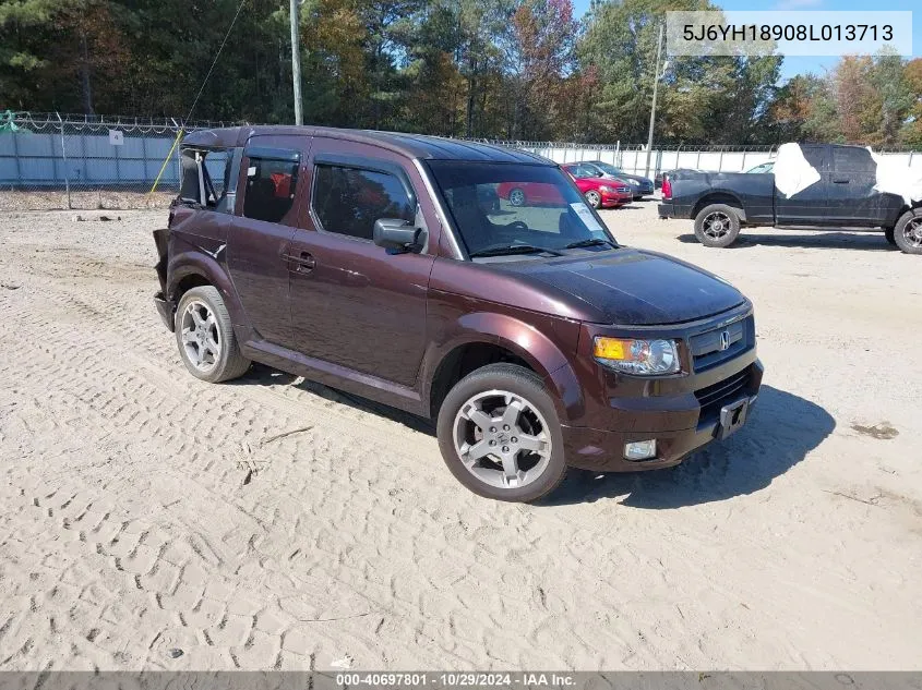 2008 Honda Element Sc VIN: 5J6YH18908L013713 Lot: 40697801