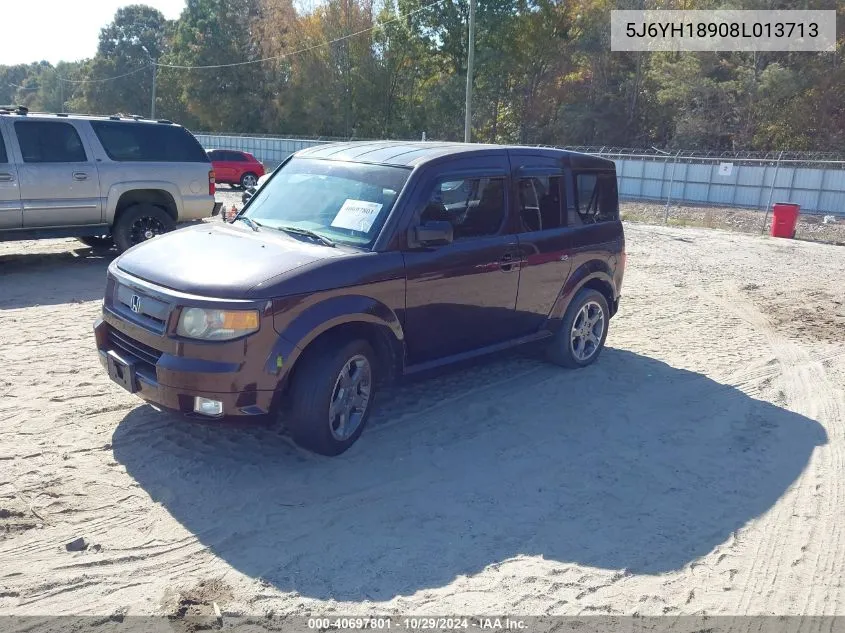 2008 Honda Element Sc VIN: 5J6YH18908L013713 Lot: 40697801