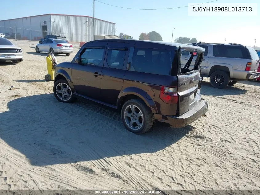 2008 Honda Element Sc VIN: 5J6YH18908L013713 Lot: 40697801