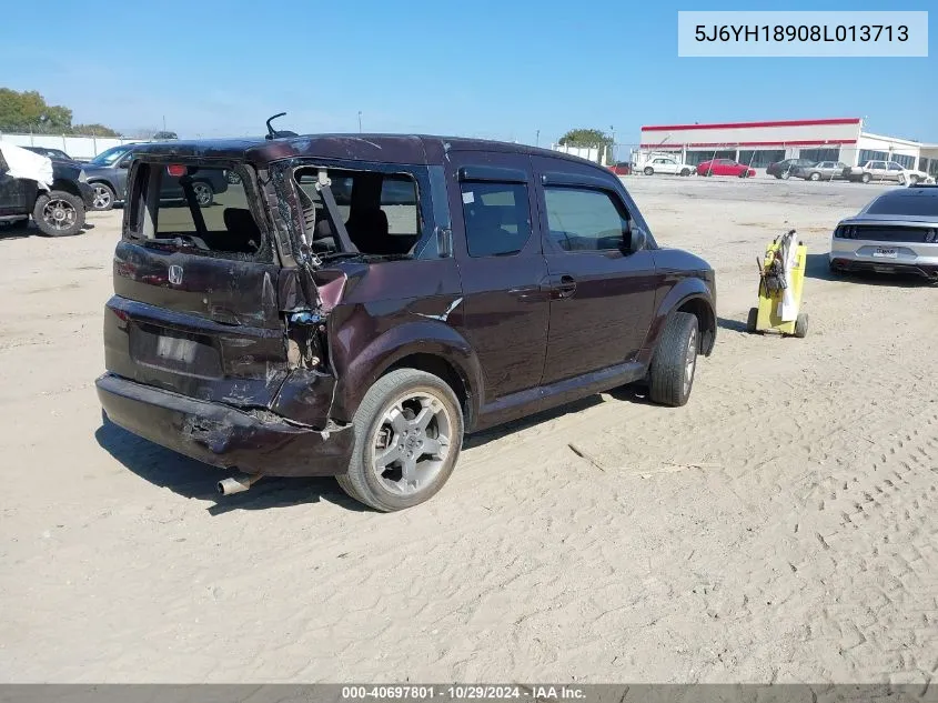 2008 Honda Element Sc VIN: 5J6YH18908L013713 Lot: 40697801