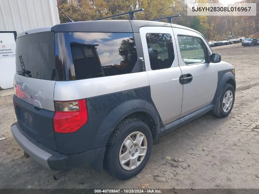 5J6YH28308L016967 2008 Honda Element Lx