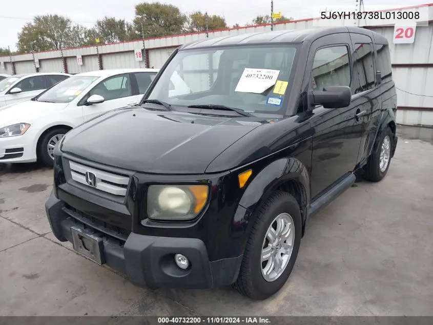 2008 Honda Element Ex VIN: 5J6YH18738L013008 Lot: 40732200